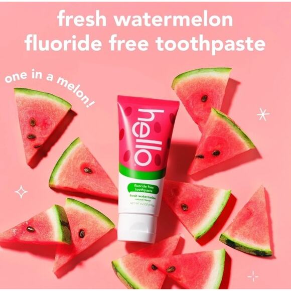 (3 pack) hello Fresh Watermelon Fluoride Free Kids Toothpaste, 4.2 Oz Tube - Picture 6 of 7